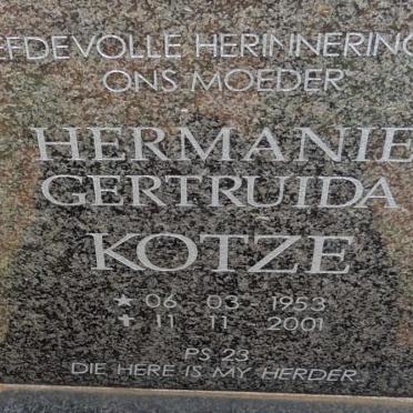 KOTZE Hermanie Gertruida 1953-2001