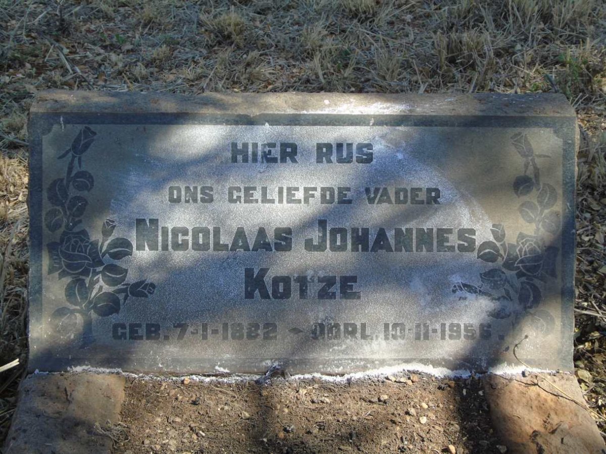 KOTZE Nicolaas Johannes 1882-1956