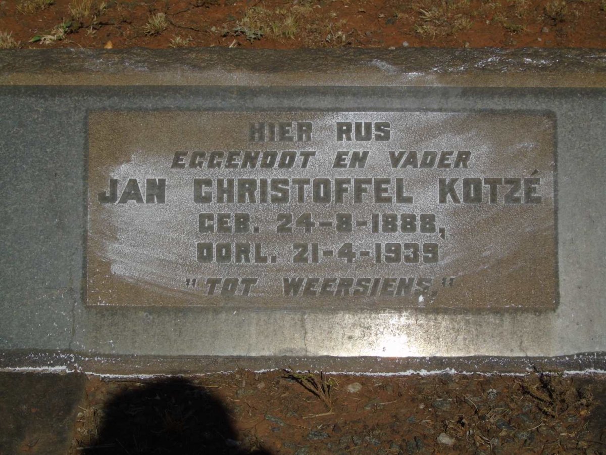 KOTZE Jan Christoffel 1888-1939
