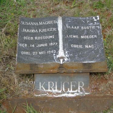 KRUGER Susanna Magrietha Jakoba nee ROSSOUW 1877-1943