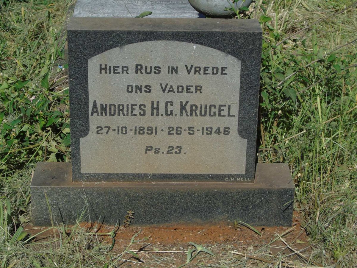 KRUGEL Andries H.G. 1891-1946