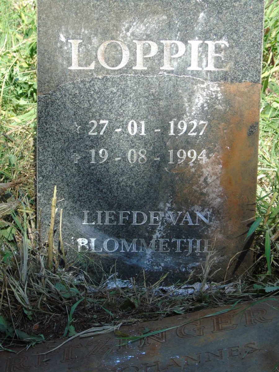 KRITZINGER Loppie 1927-1994