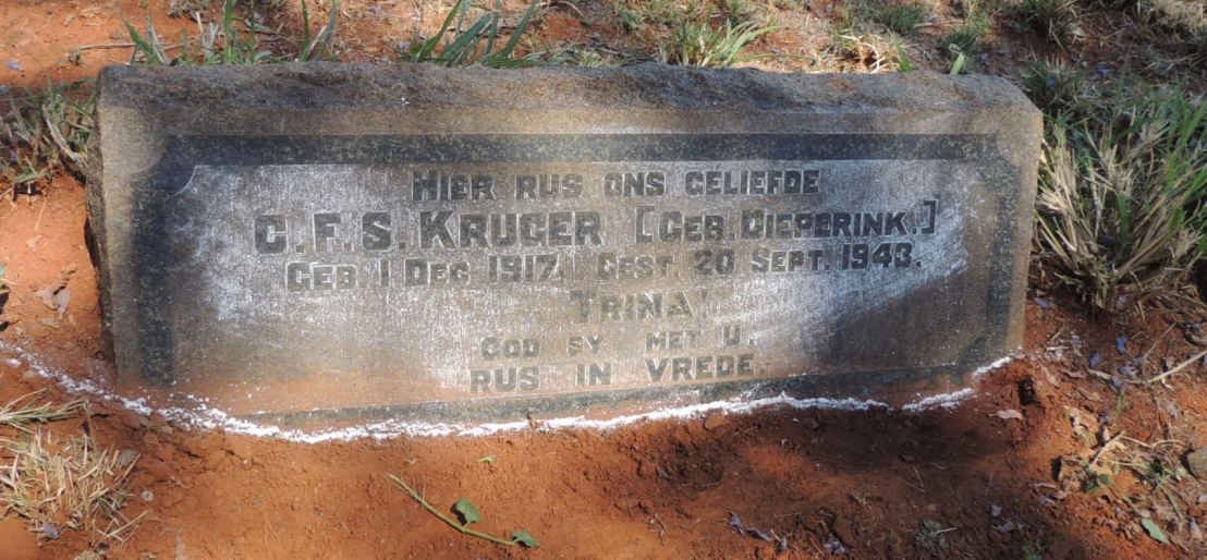 KRUGER C.F.S. nee DIEPERINK 1917-1943