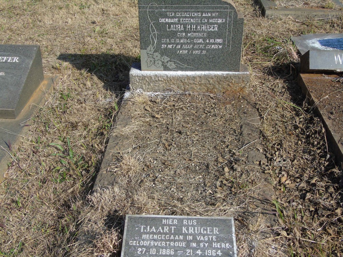 KRUGER Tjaart 1886-1964 &amp; Laura H.H. MORSNER 1884-1961