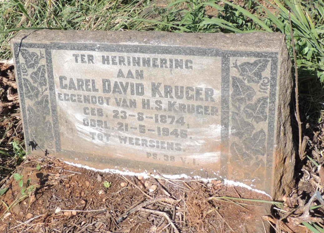 KRUGER Carel David 1874-1945