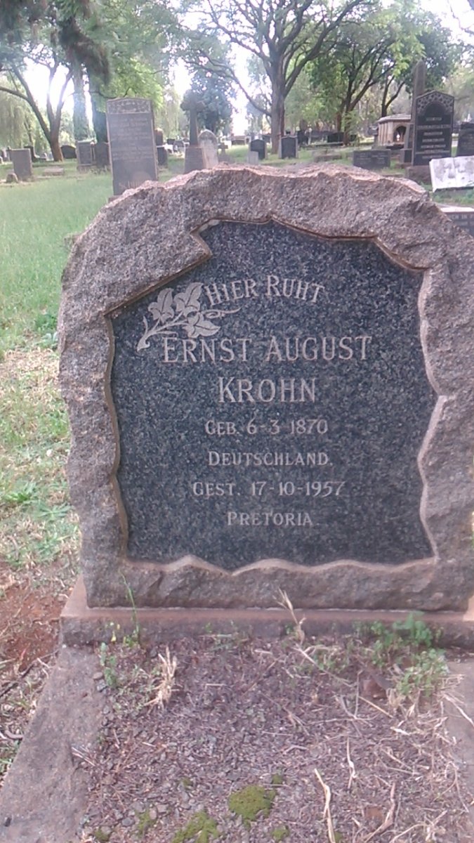 KROHN Ernst August 1870-1957
