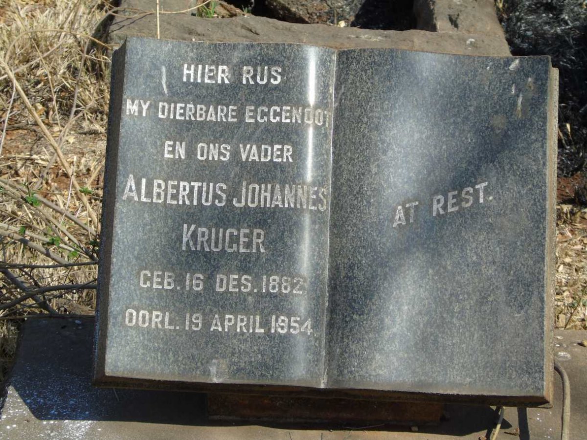 KRUGER Albertus Johannes 1882-1954