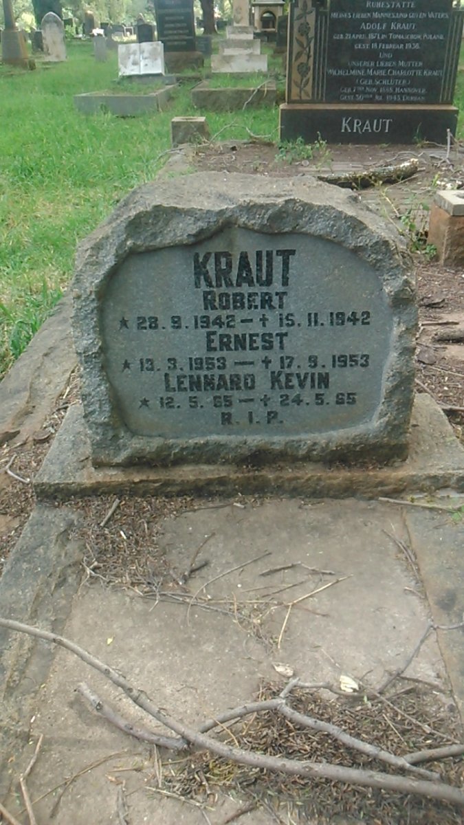 KRAUT Robert 1942-1942 :: KRAUT Ernest 1953-1953 :: KRAUT Lennard Kevin 1965-1965