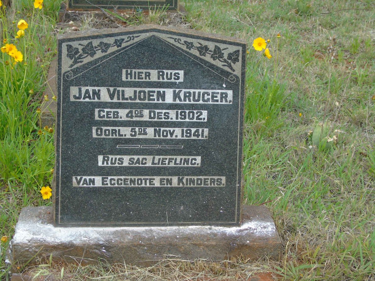 KRUGER Jan Viljoen 1902-1941