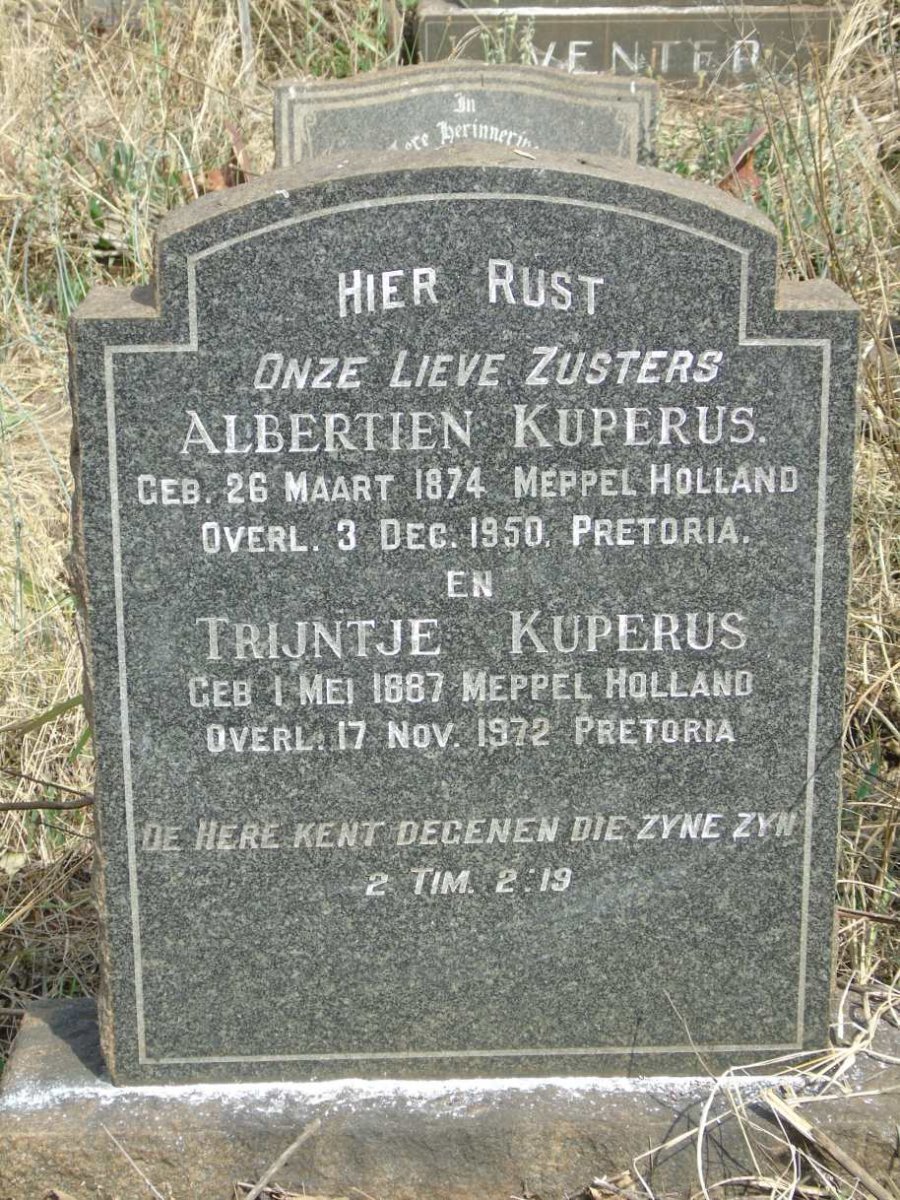 KUPERUS Albertien 1874-1950 :: KUPERUS Trijntje 1887-1972