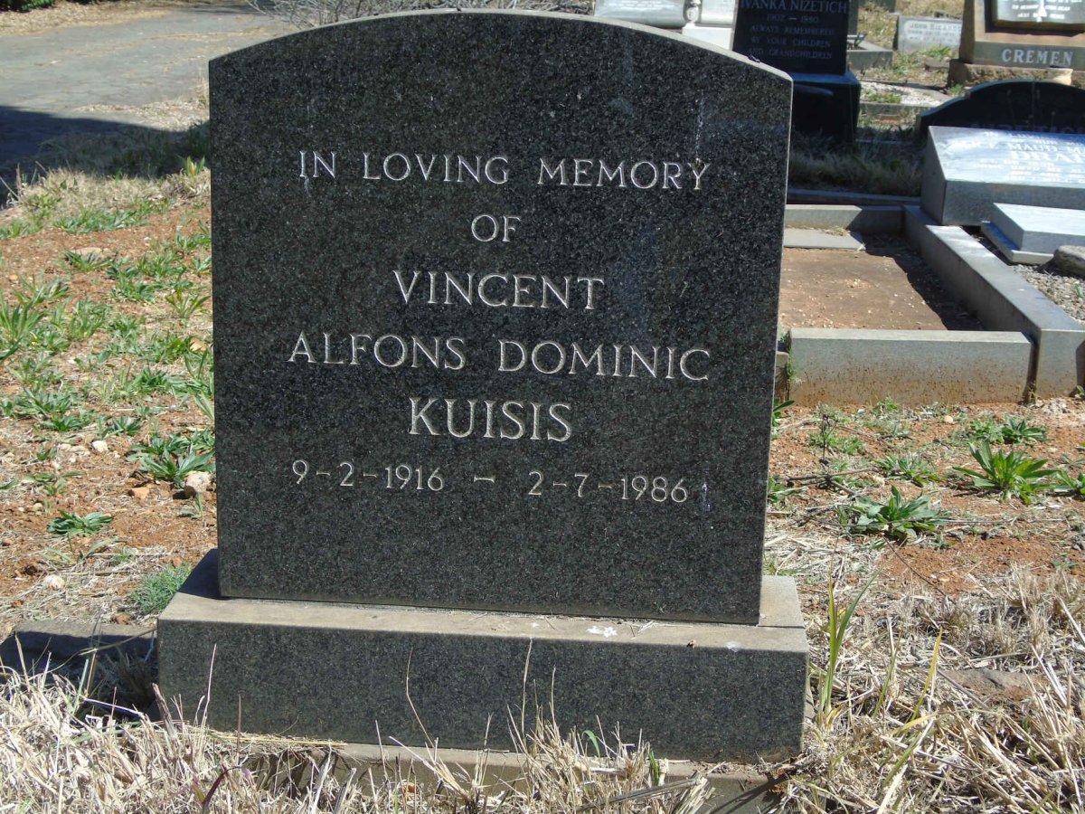 KUISIS Vincent Alfons Dominic 1916-1986