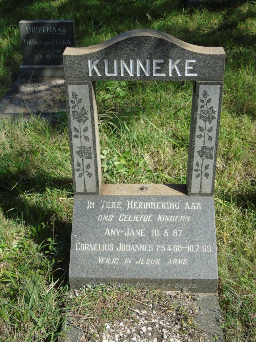 KUNNEKE Any-Jane -1967 :: KUNNEKE Cornelius Johannes 1968-1968