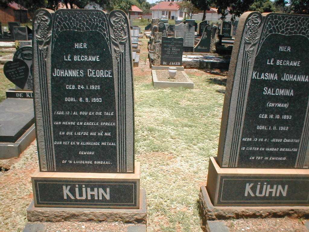 KUHN Johannes George 1928-1993