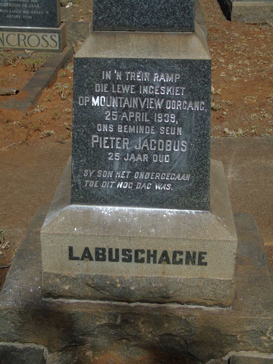 LABUSCHAGNE Pieter Jacobus -1939