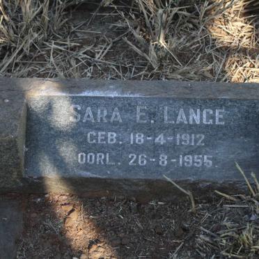 LANGE Sara E. 1912-1955