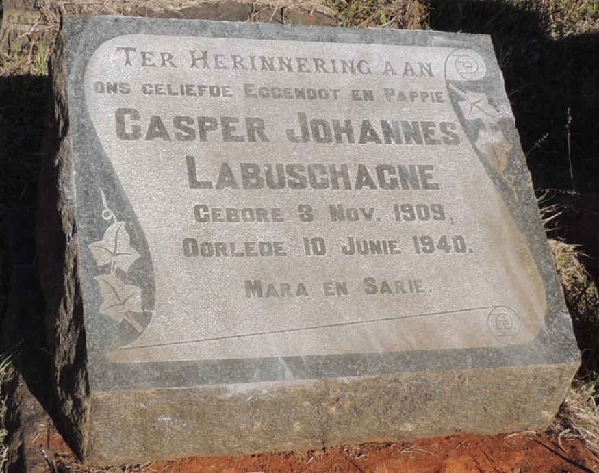 LABUSCHAGNE Casper Johannes 1909-1940