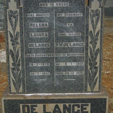 LANGE P.W. , de 1868-1938 & Helena Louisa 1870-1951