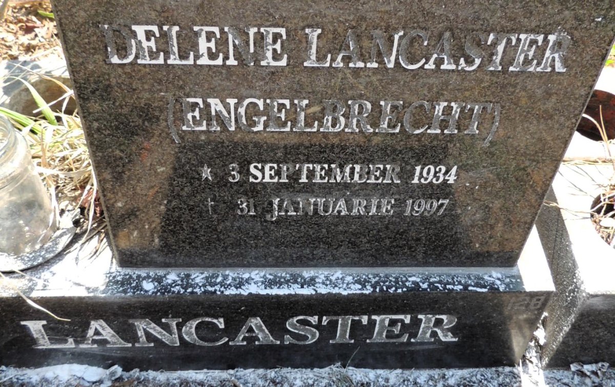 LANCASTER Delene nee ENGELBRECHT 1934-1997