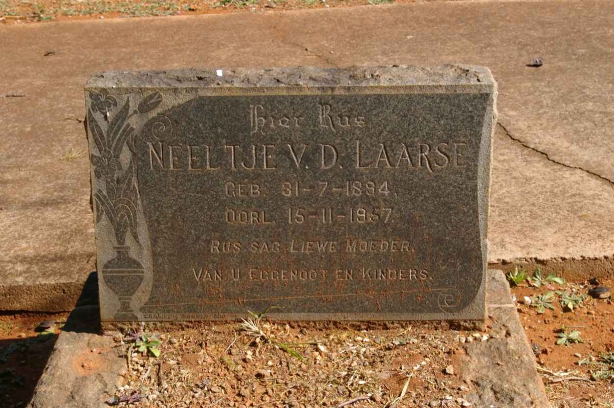 LAARSE Neeltje, v.d. 1894-1957
