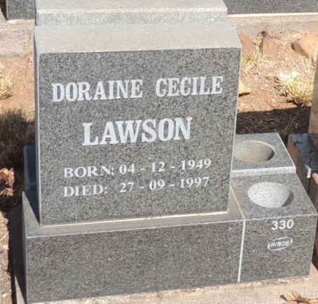LAWSON Doraine Cecile 1949-1997