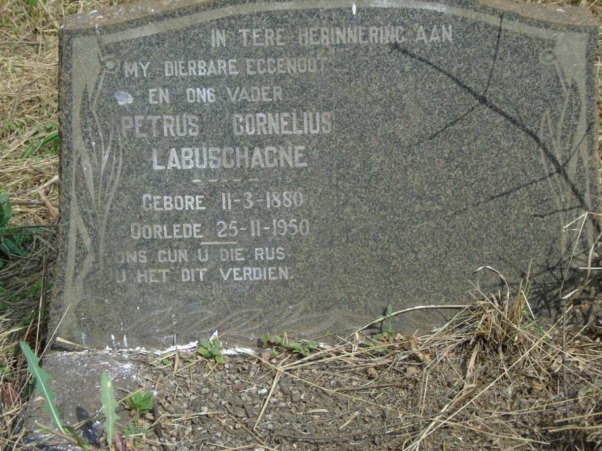 LABUSCHAGNE Petrus Cornelius 1880-1950