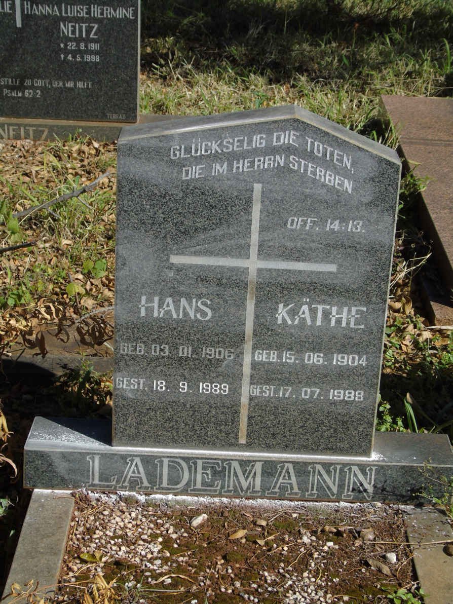 LADEMANN Hans 1906-1989 &amp; Kathe 1904-1988