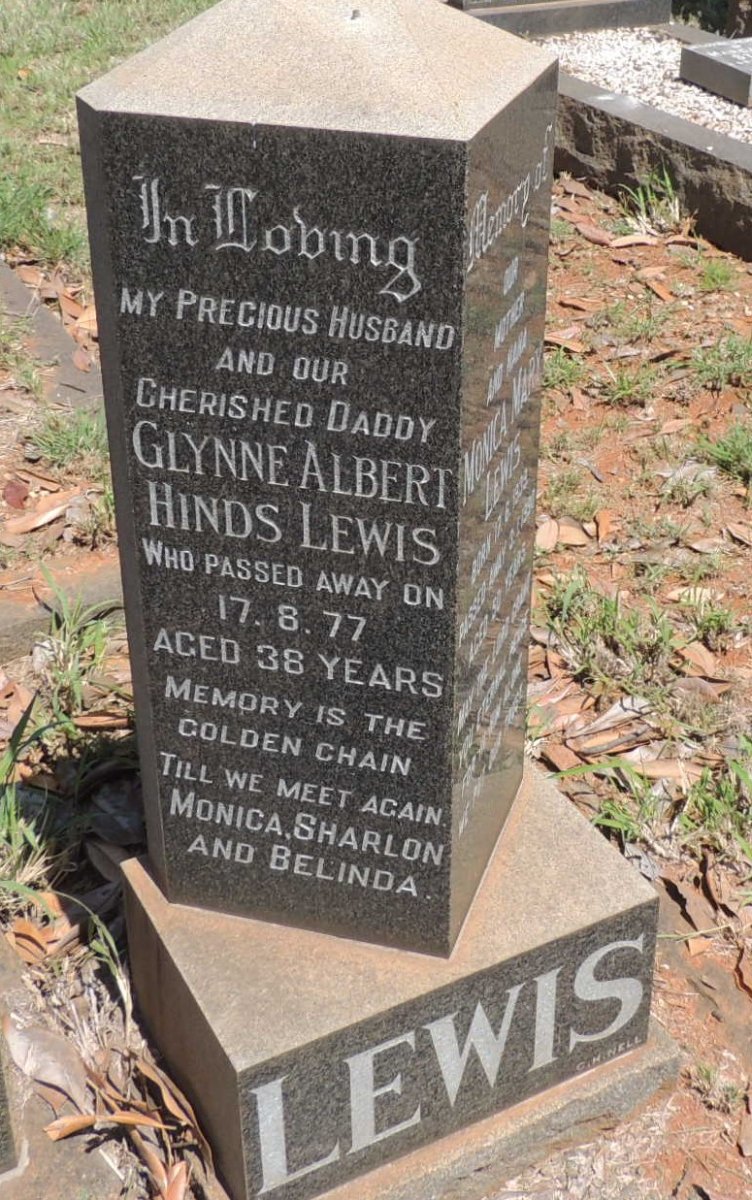 LEWIS Glynne Albert Hinds 1938-1977 & Monica Mary 1939-1990 _1