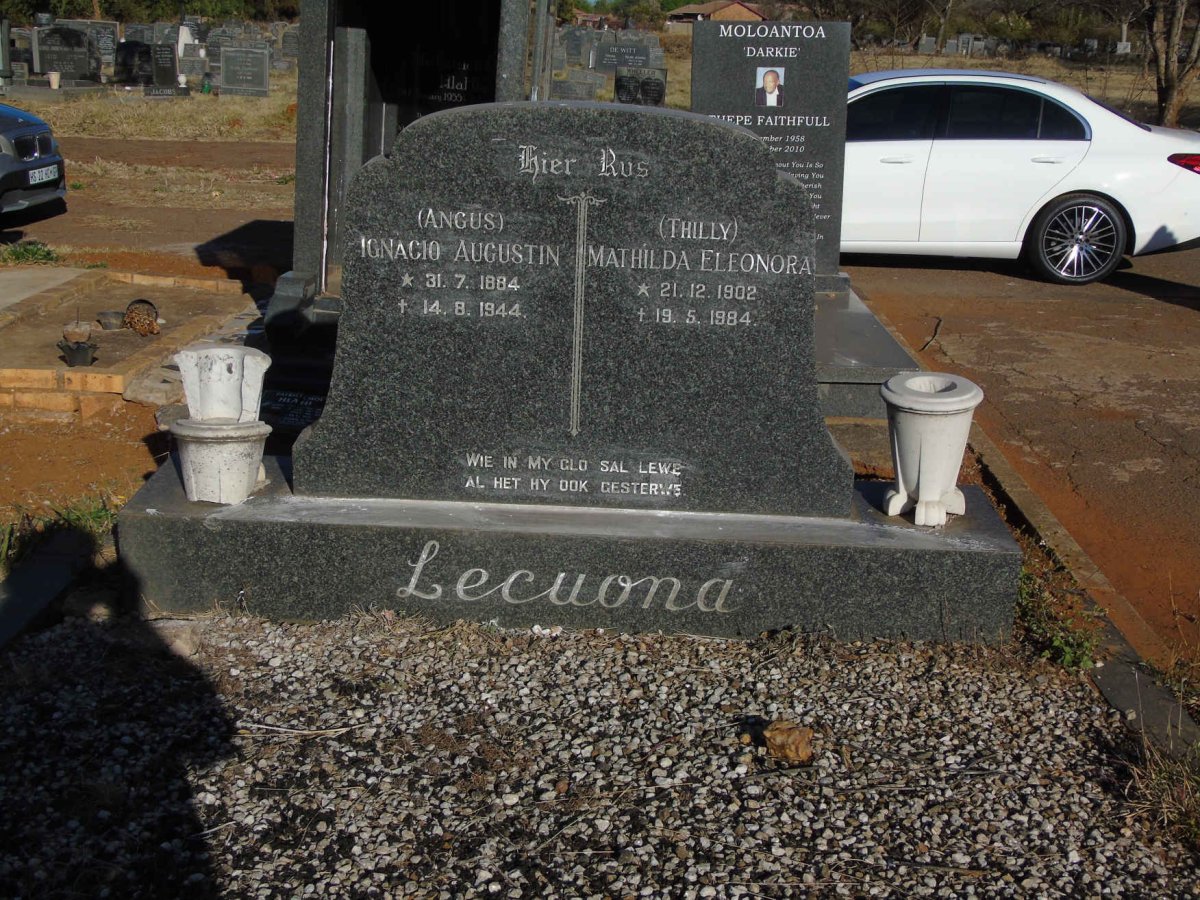 LECUONA Ignacio Augustin 1884-1944 &amp; Mathilda Eleonora 1902-1984
