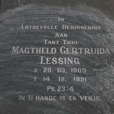 LESSING Magtheld Gertruida 1905-1991