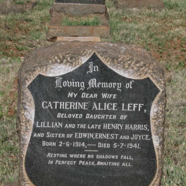 LEFF Catherine Alice nee HARRIS 1914-1941