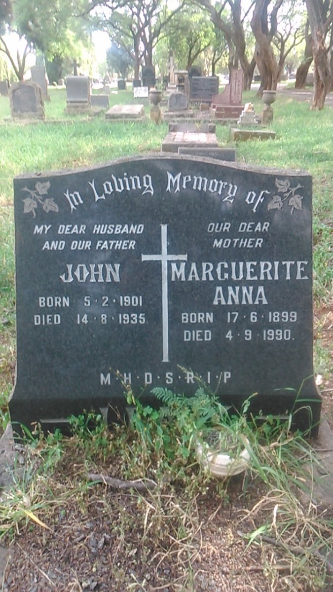 LEAHY John 1901-1935 &amp; Marguerite Anna 1899-1990