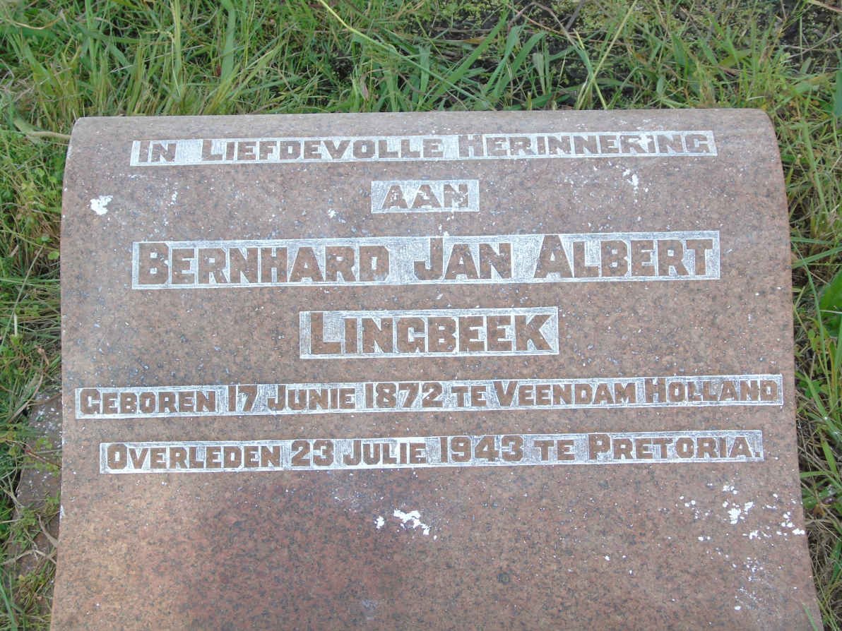 LINGBEEK Bernhard Jan Albert 1872-1943