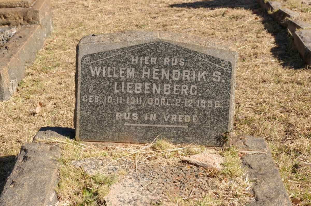 LIEBENBERG Willem Hendrik S. 1911-1936