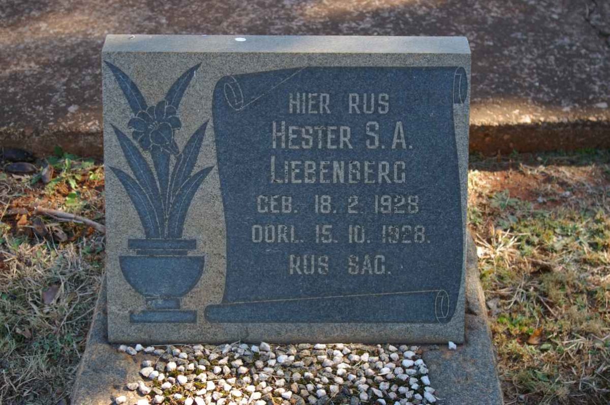 LIEBENBERG Hester S.A. 1928-1928