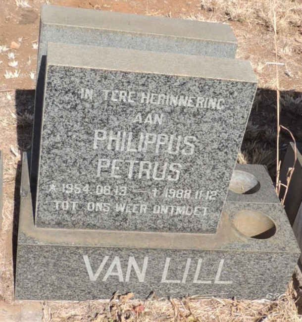LILL Philippus Petrus, van 1954-1988
