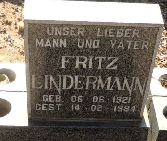 LINDERMANN Fritz 1921-1984