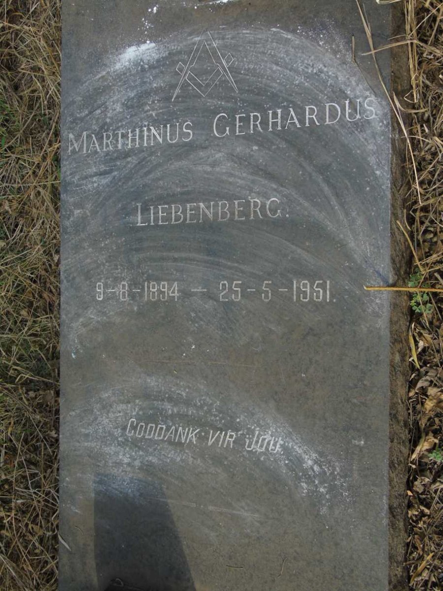LIEBENBERG Marthinus Gerhardus 1894-1951