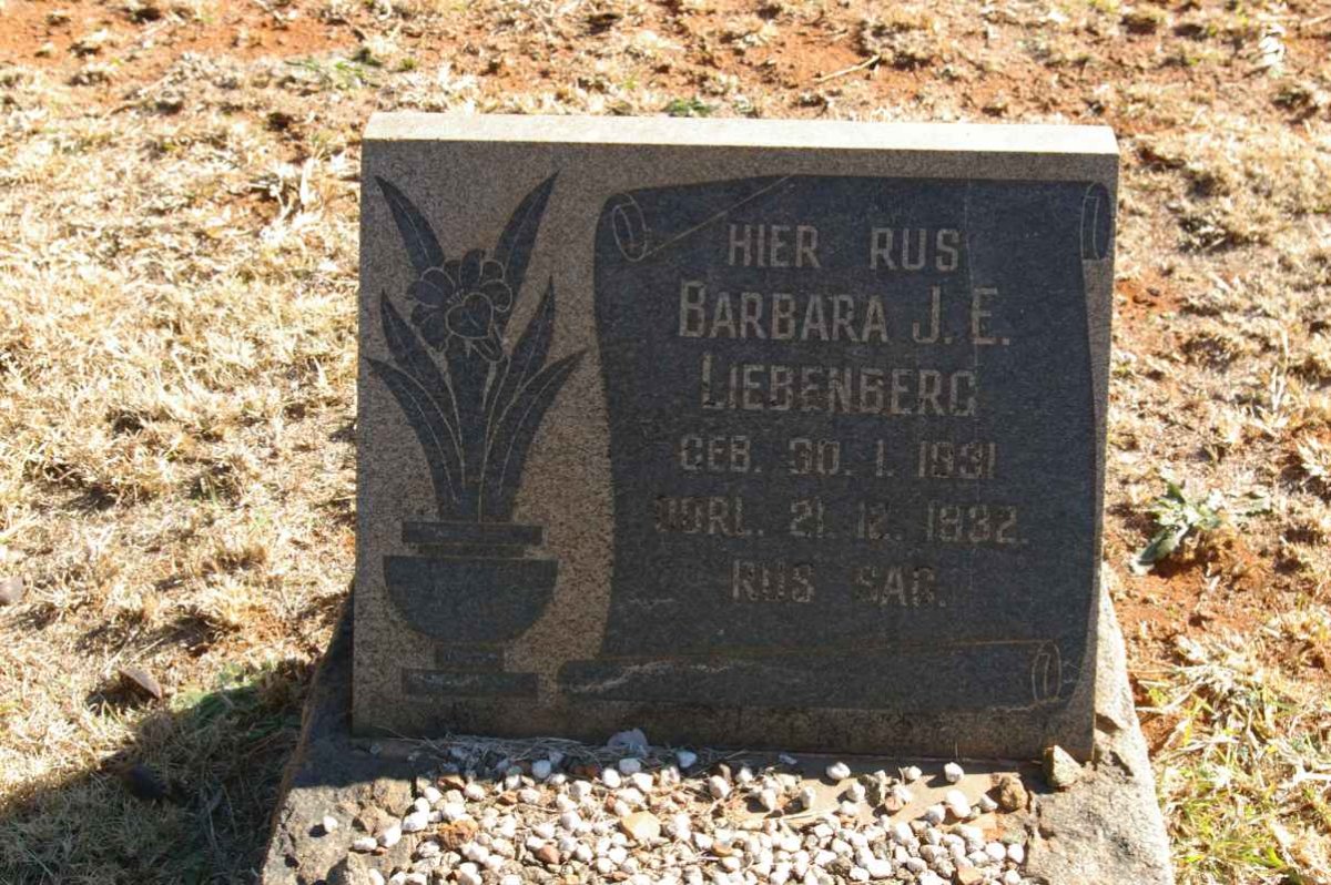 LIEBENBERG Barbara J.E. 1931-1932