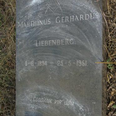 LIEBENBERG Marthinus Gerhardus 1894-1951