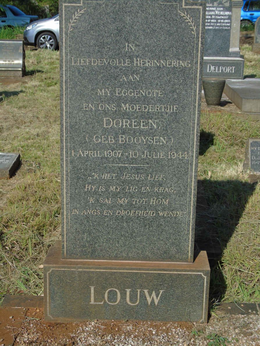 LOUW Doreen nee BOOYSEN 1907-1944