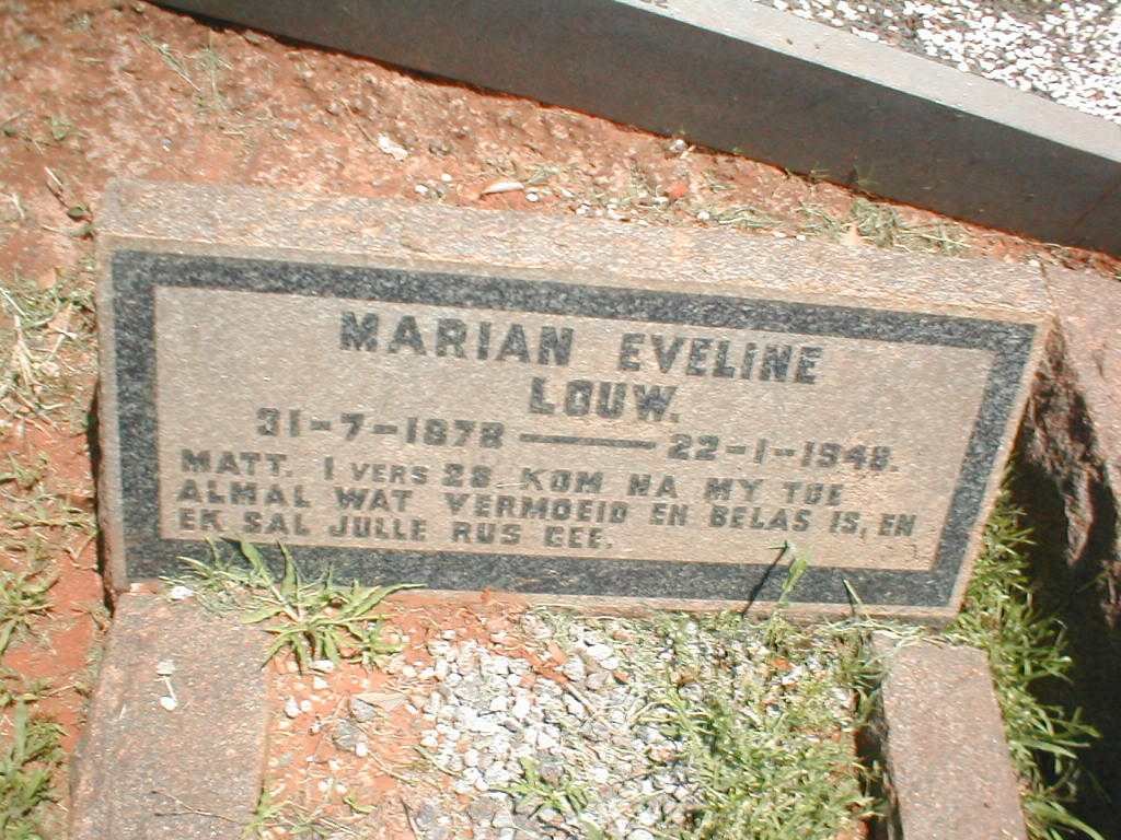 LOUW Marian Eveline 1878-1948