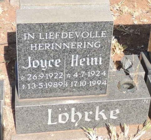 LOHRKE Heini 1924-1994 & Joyce 1922-1989