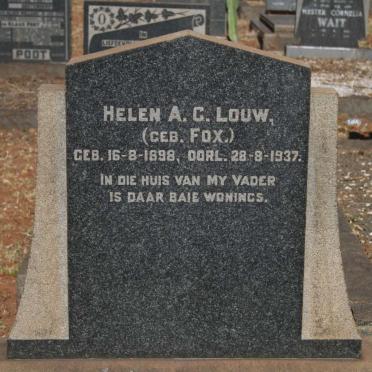 LOUW Helen A.C. nee FOX 1898-1937