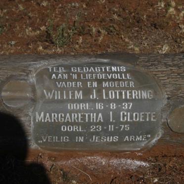 LOTTERING Willem J. -1937 :: CLOETE Margaretha I. -1975