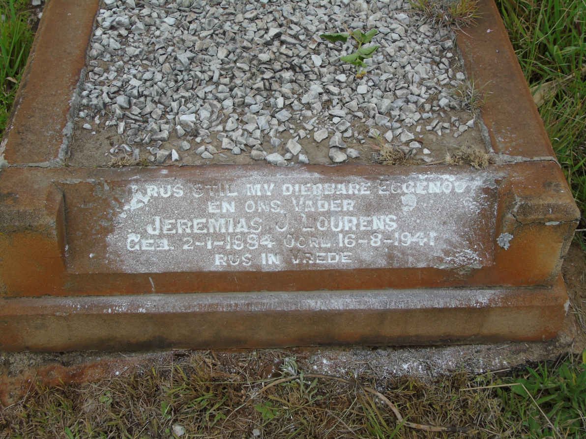 LOURENS Jeremias J. 1884-1941