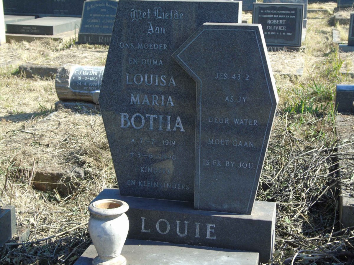 LOUIE Louisa Maria nee BOTHA 1919-1990
