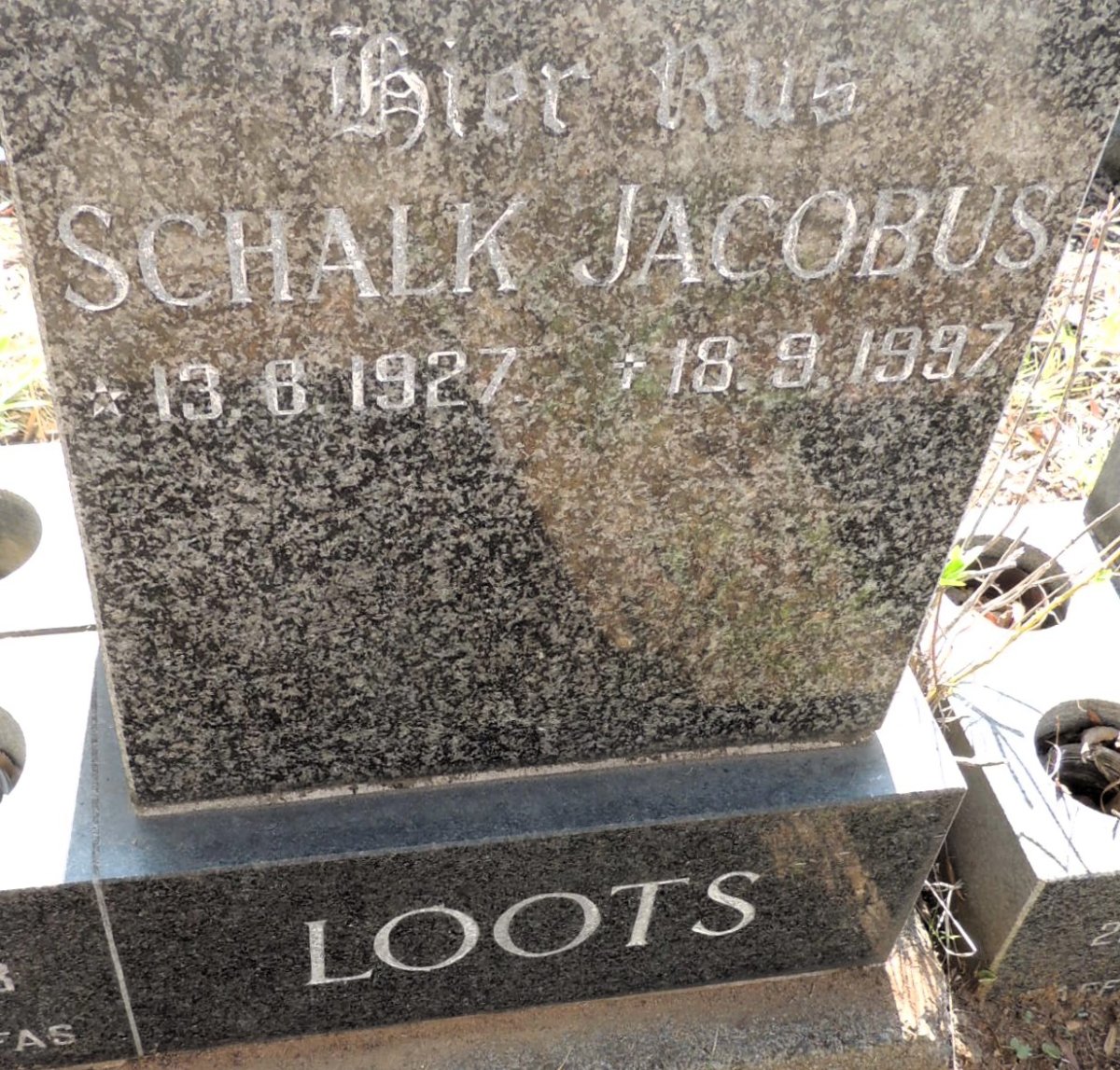 LOOTS Schalk Jacobus 1927-1997