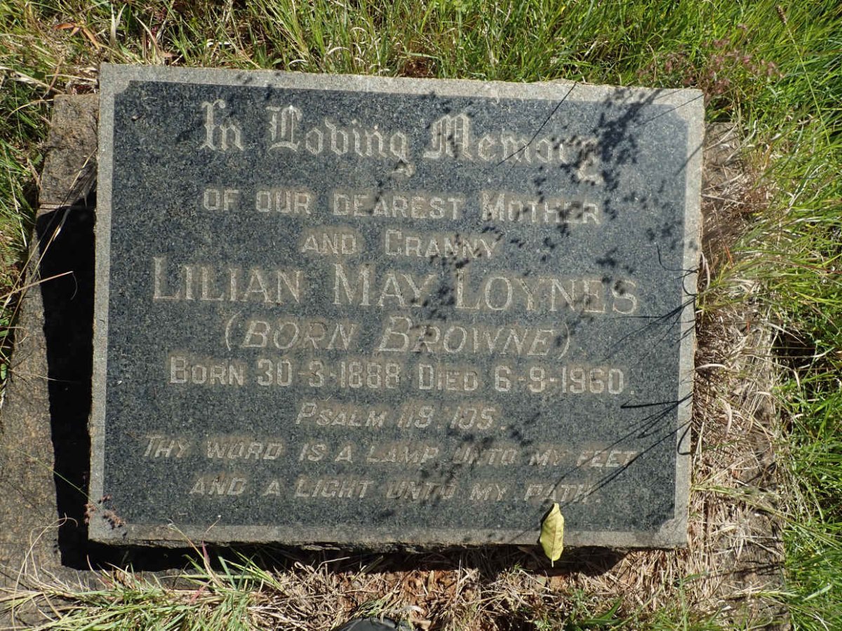 LOYNES Lilian May nee BROWNE 1888-1960