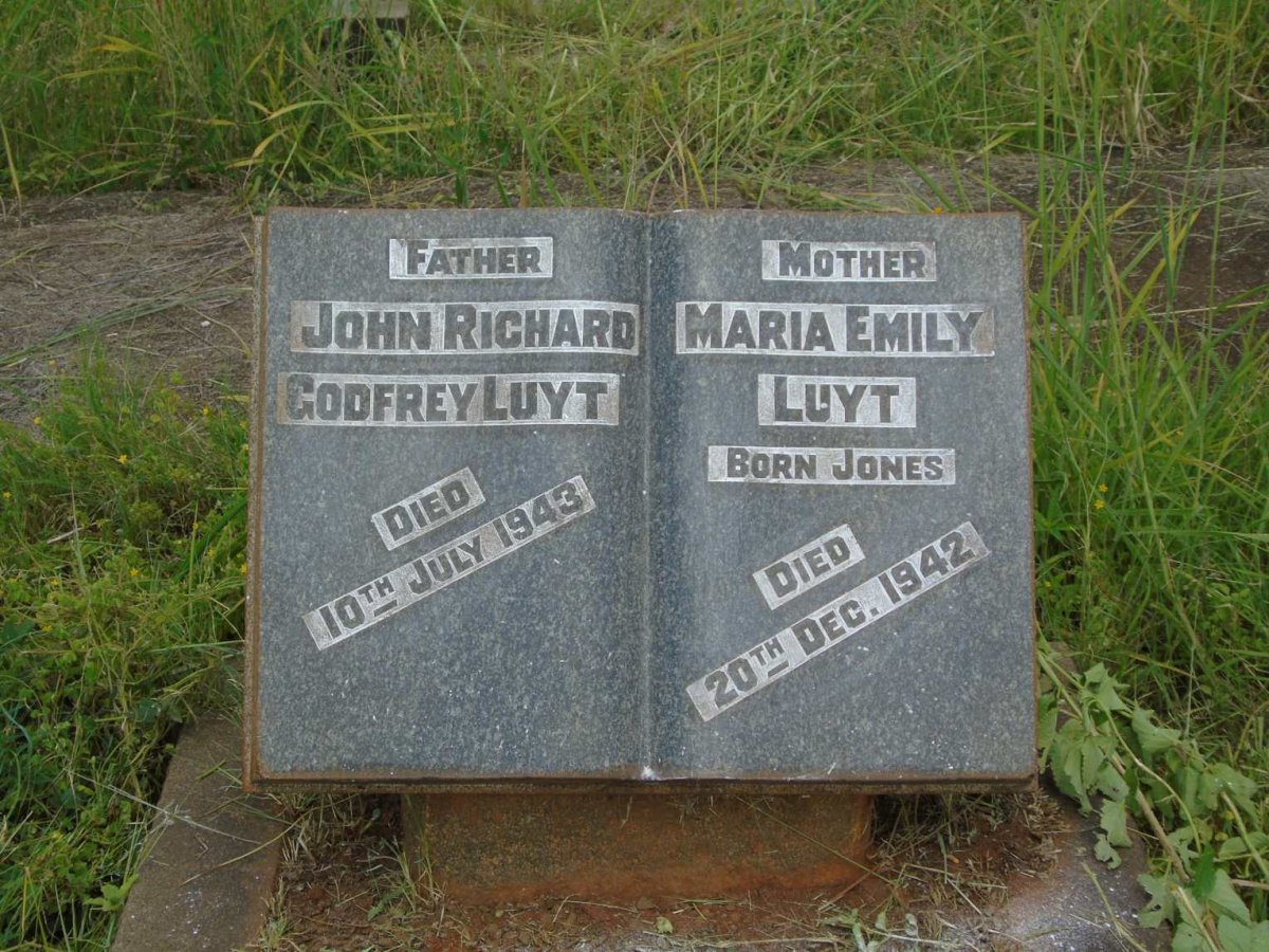LUYT John Richard Godfrey -1942 & Maria Emily JONES -1942