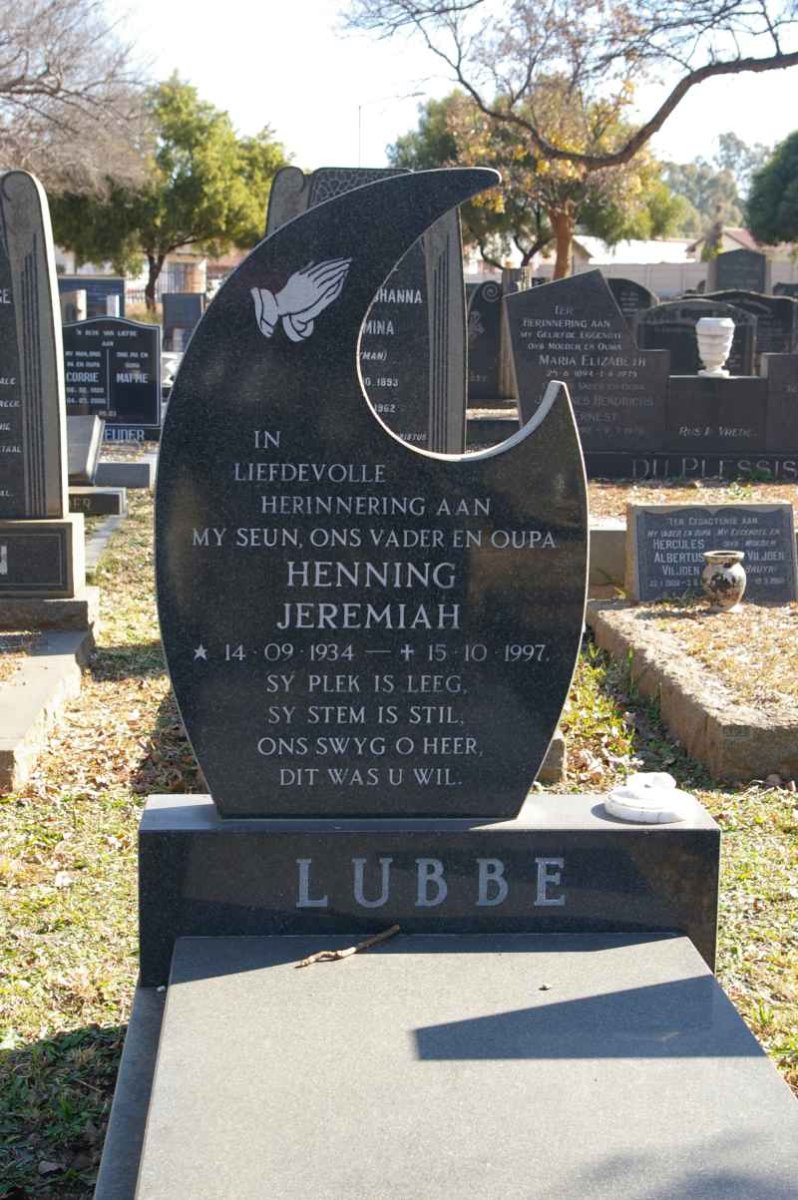 LUBBE Henning Jeremiah 1934-1997